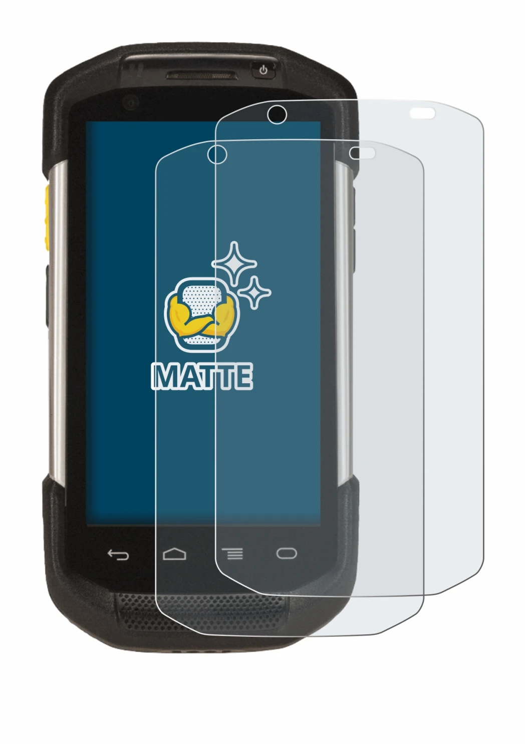 Imagen del dispositivo Zebra TC77 con una amplia variedad de protectores de pantalla.