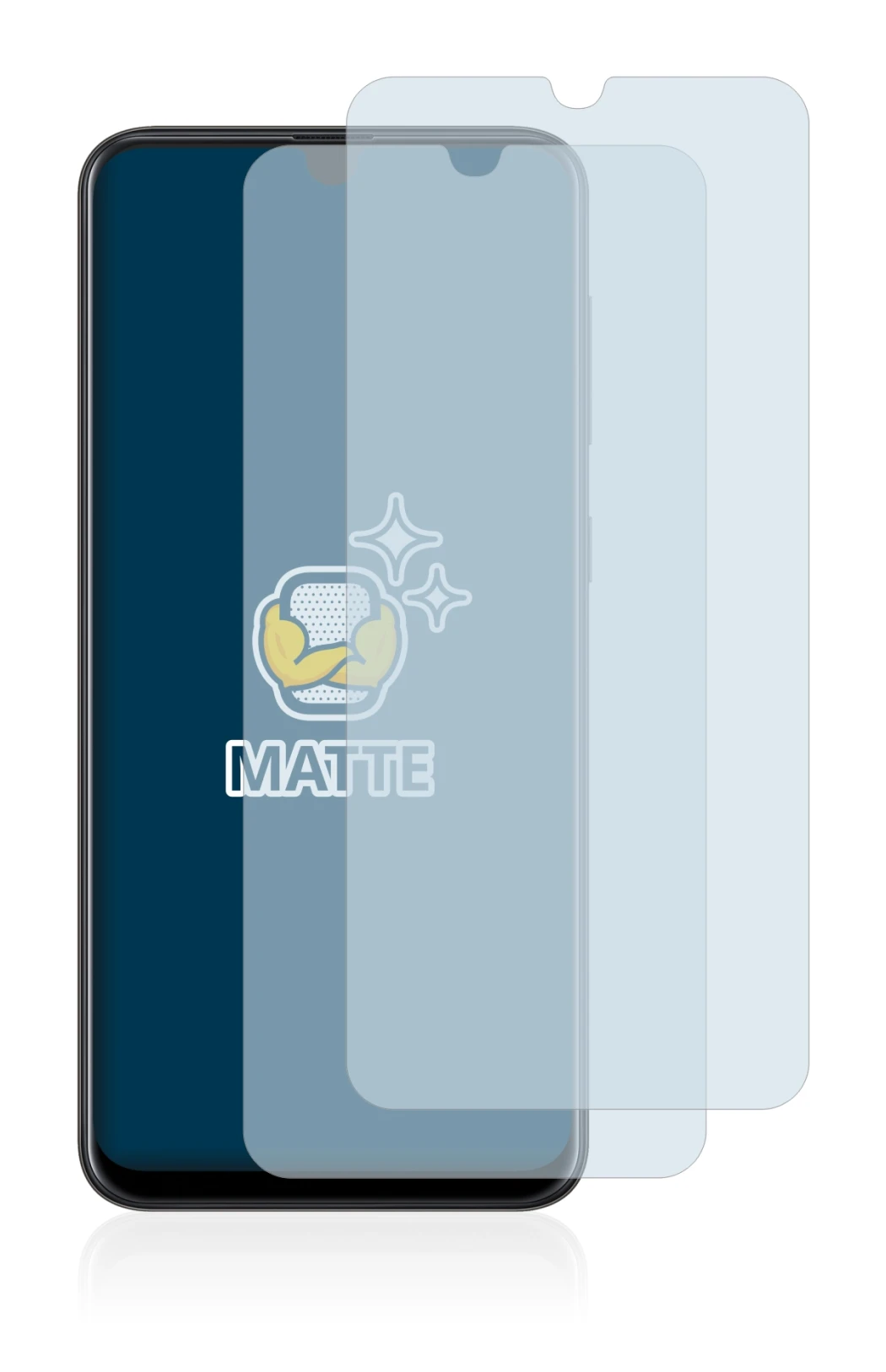 Imagen del dispositivo Samsung Galaxy A20 con una amplia variedad de protectores de pantalla.