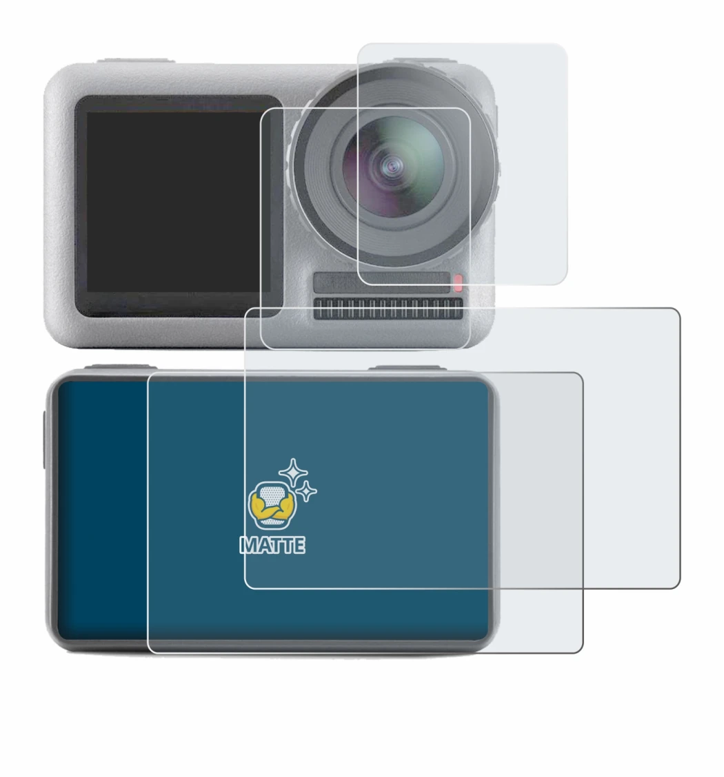 Imagen del dispositivo DJI Osmo Action con una amplia variedad de protectores de pantalla.