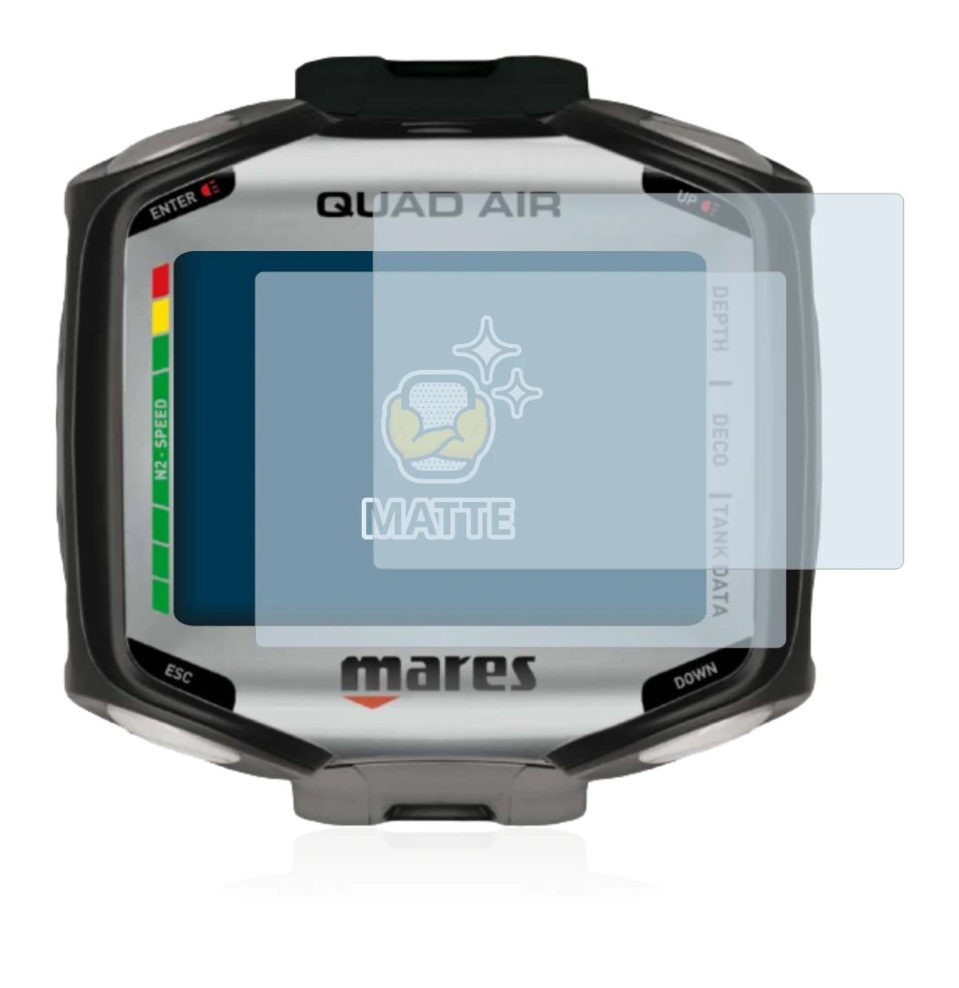 Imagen del dispositivo Mares Quad Air con una amplia variedad de protectores de pantalla.