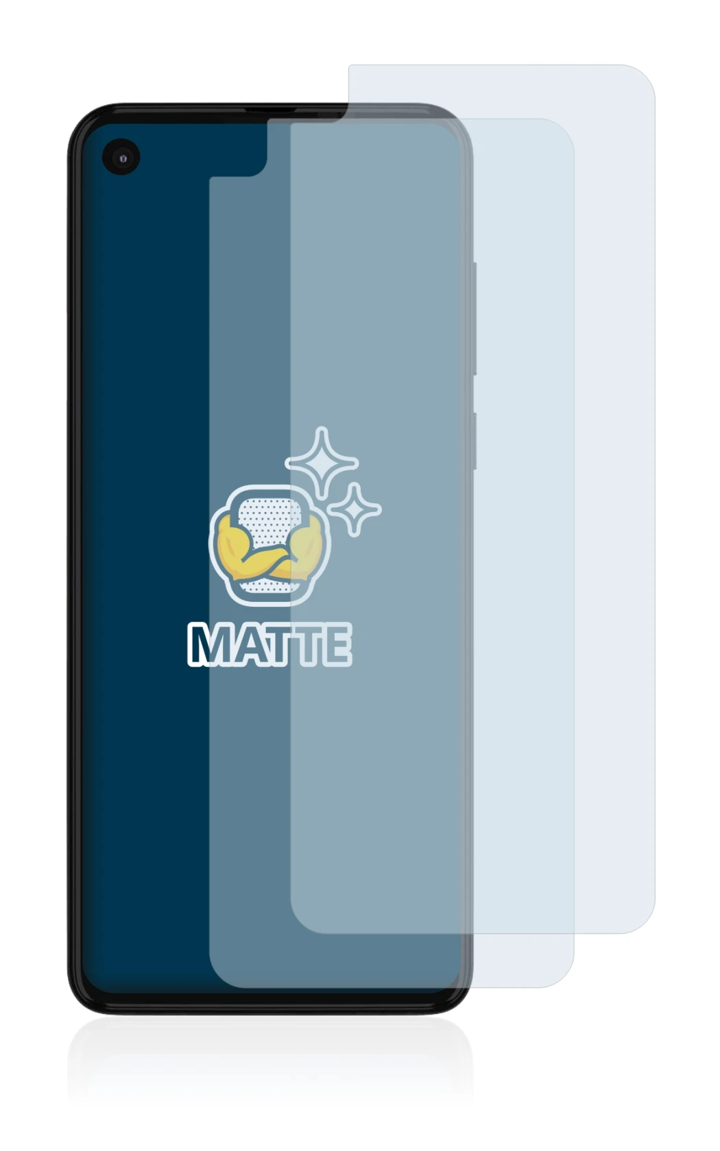 Imagen del dispositivo Motorola One Action con una amplia variedad de protectores de pantalla.