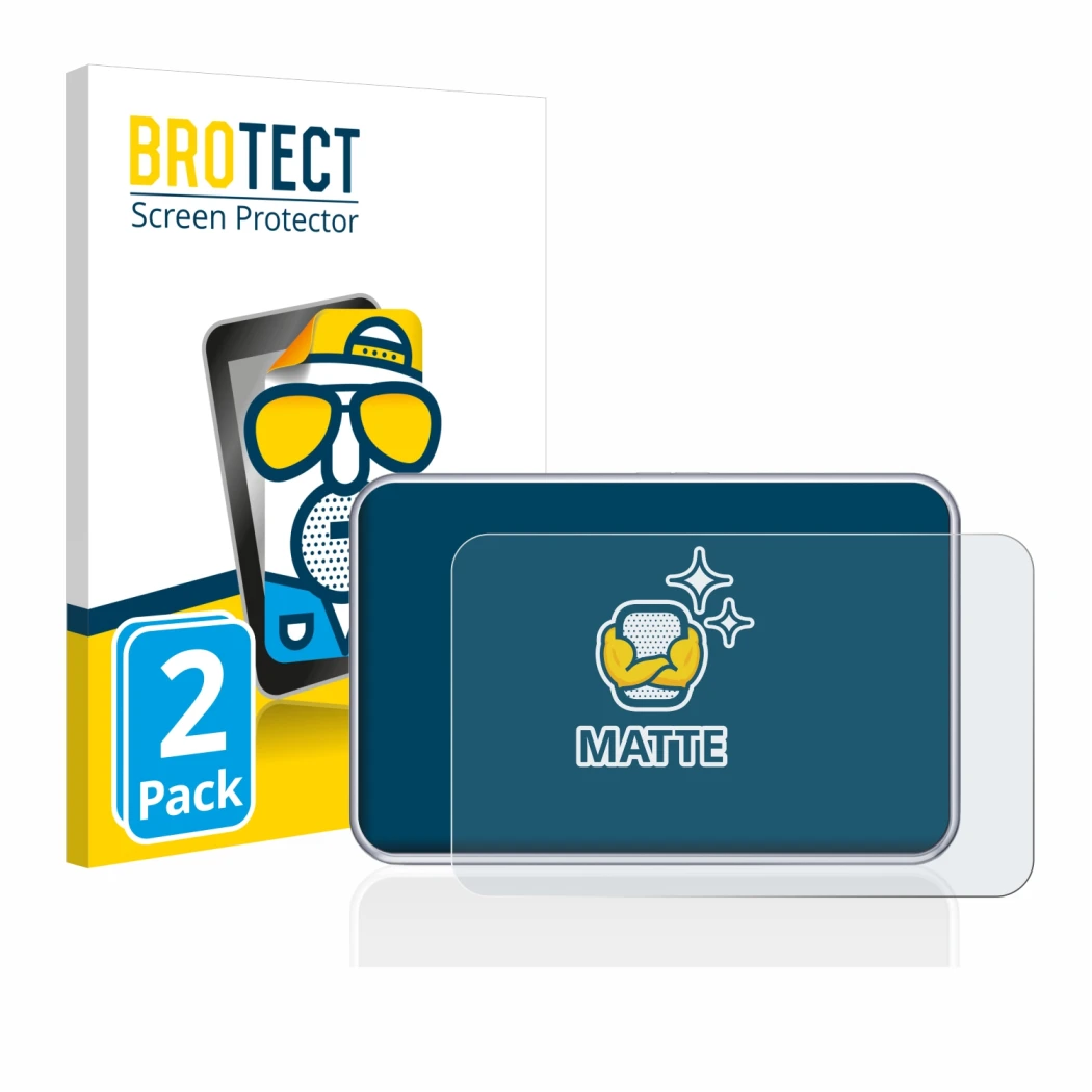 Parte frontal de un envase de producto con el logotipo de la marca BROTECT. Al lado se muestra el dispositivo Tandem diabetes 