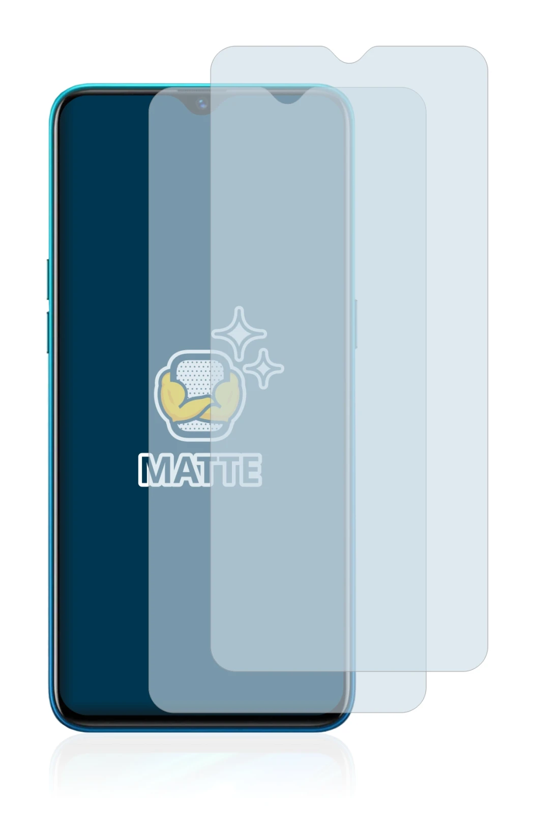 Imagen del dispositivo realme 5 Pro con una amplia variedad de protectores de pantalla.