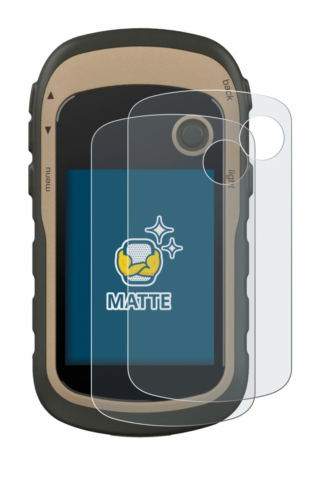 Imagen del dispositivo Garmin eTrex 32x con una amplia variedad de protectores de pantalla.