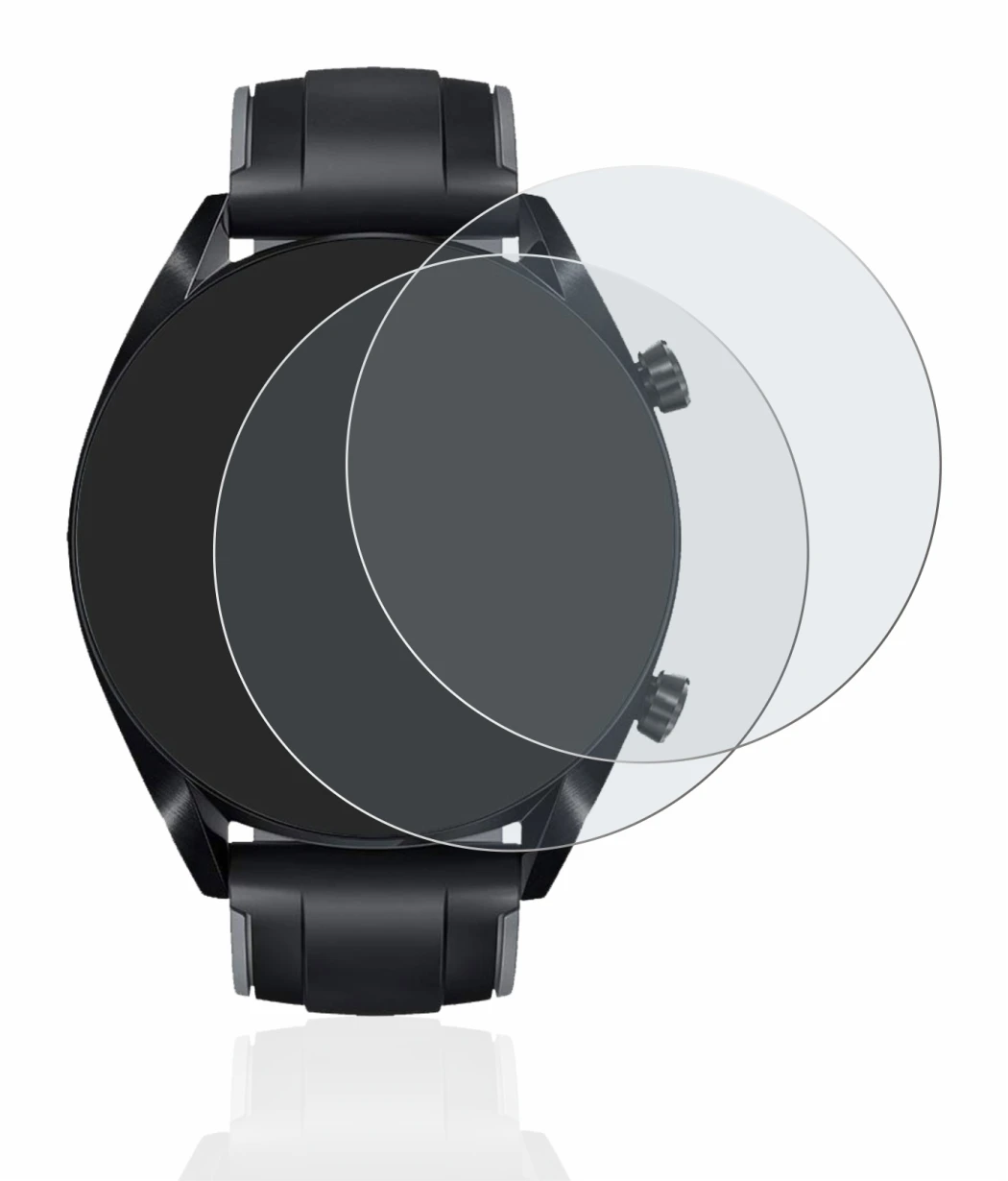 Imagen del dispositivo Huawei Watch GT 2 (46 mm) con una amplia variedad de protectores de pantalla.