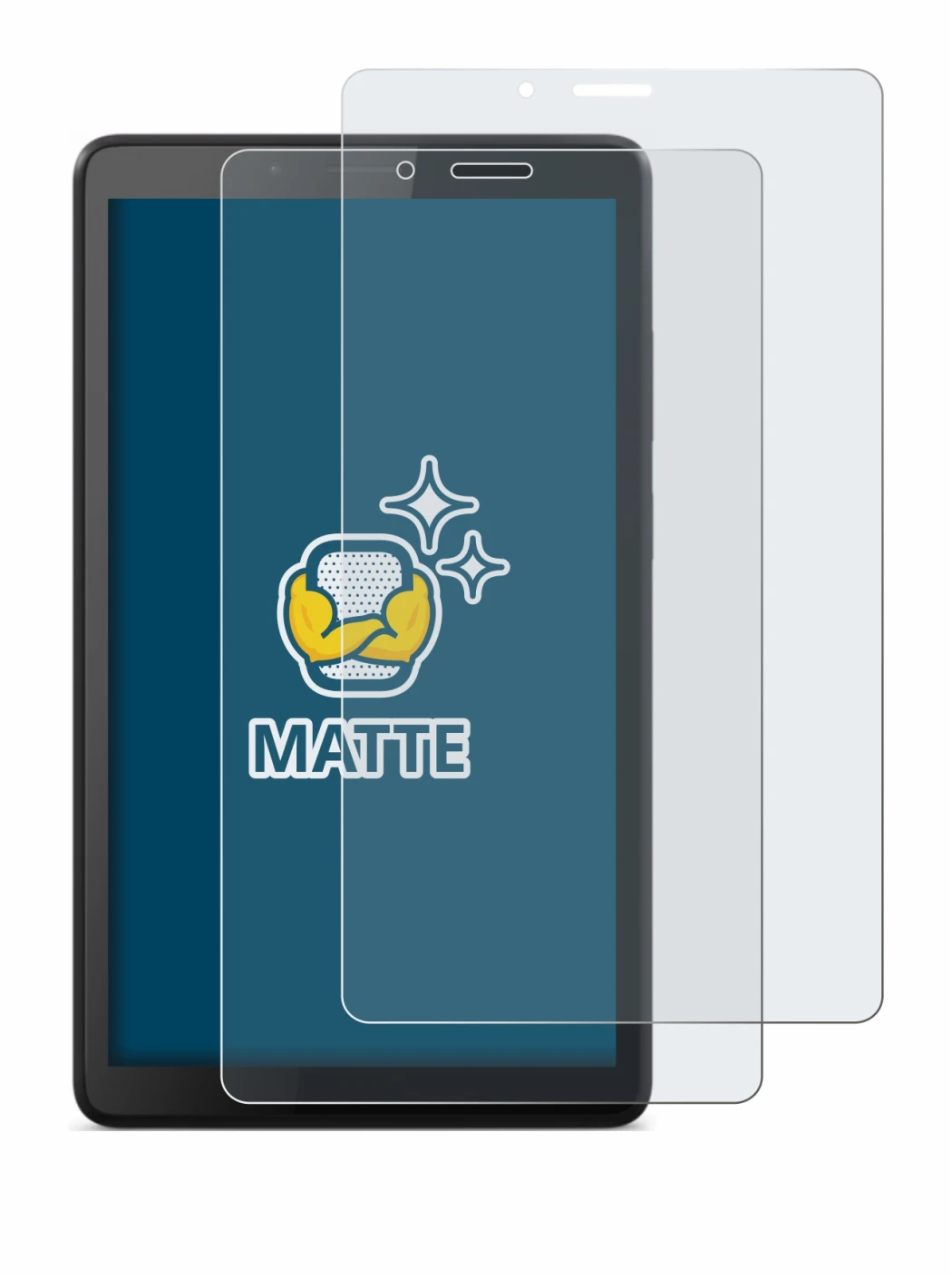 Imagen del dispositivo Lenovo Tab M7 con una amplia variedad de protectores de pantalla.