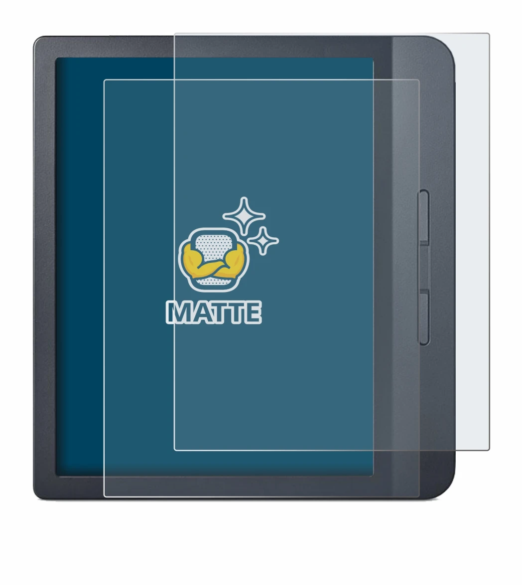 Imagen del dispositivo Kobo Libra H2O con una amplia variedad de protectores de pantalla.