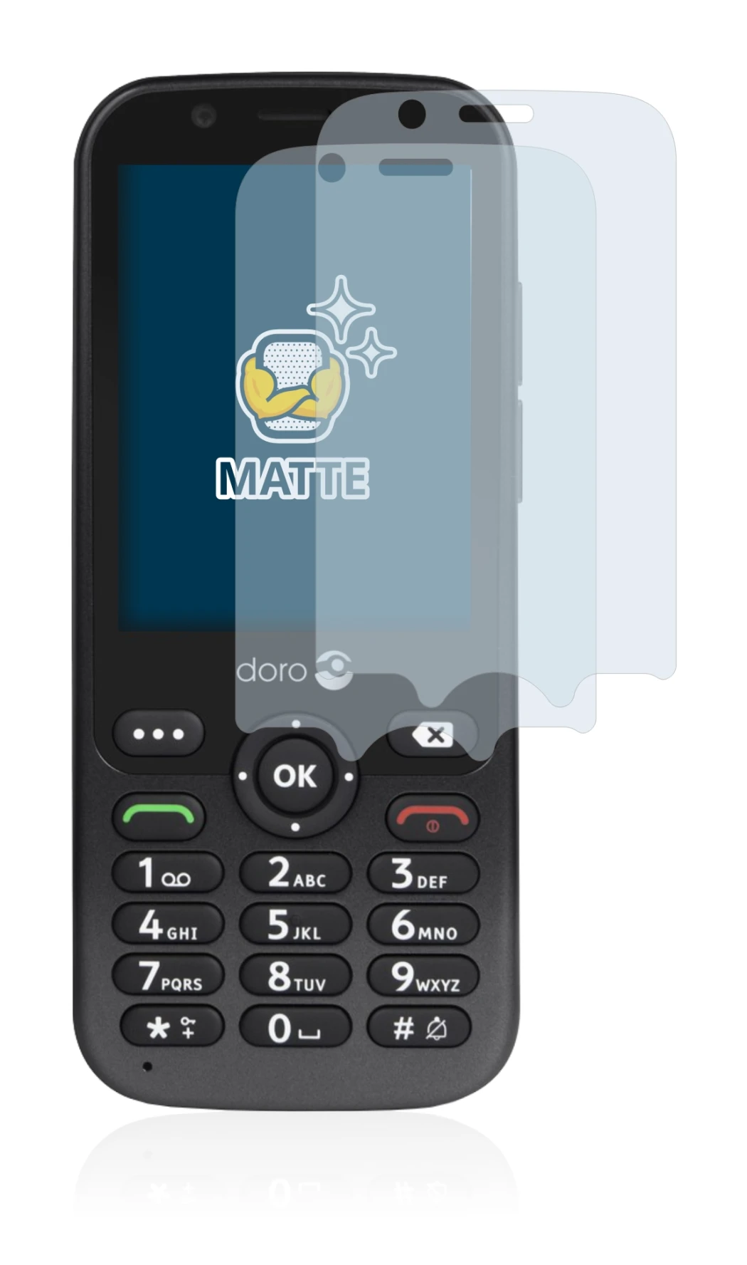 Imagen del dispositivo Doro 7010 con una amplia variedad de protectores de pantalla.