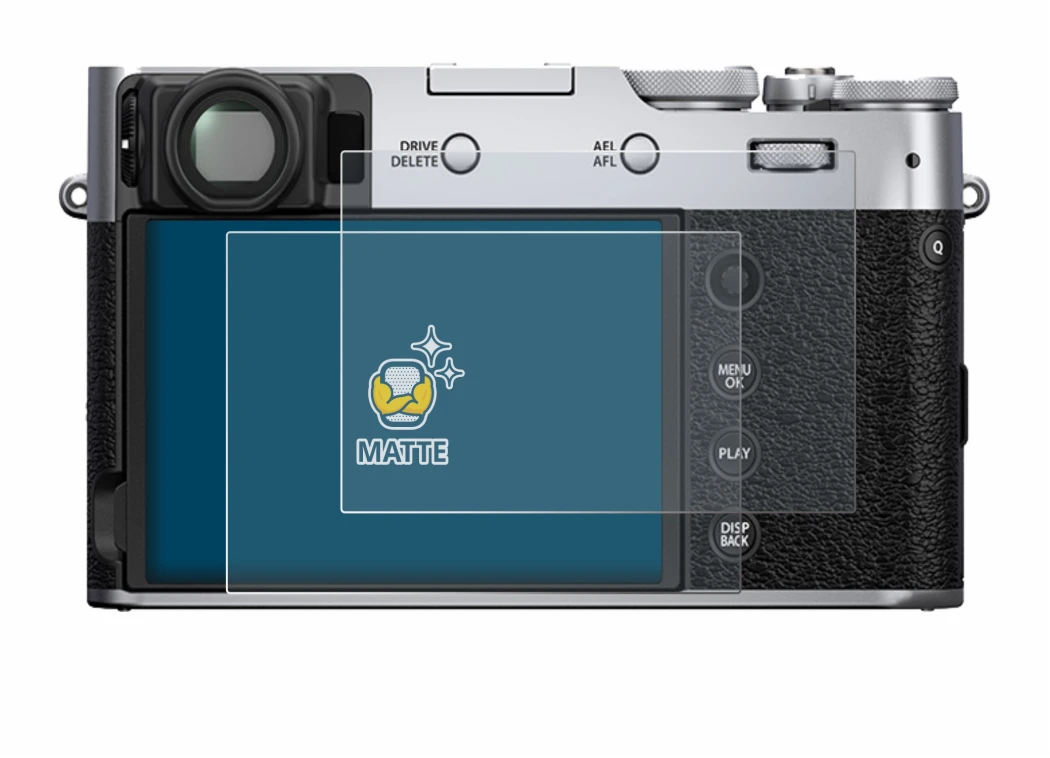 Imagen del dispositivo Fujifilm X100V con una amplia variedad de protectores de pantalla.