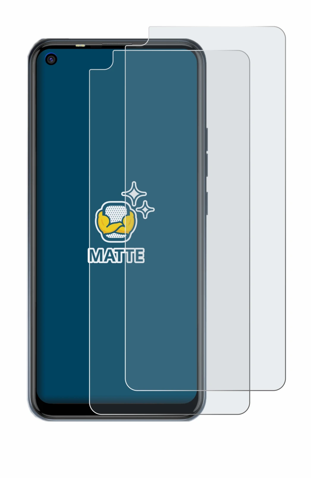 Imagen del dispositivo Tecno Spark 5 Pro con una amplia variedad de protectores de pantalla.