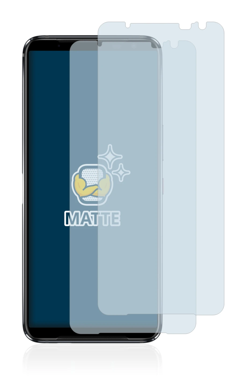 Imagen del dispositivo ASUS ROG Phone 3 ZS661KS con una amplia variedad de protectores de pantalla.