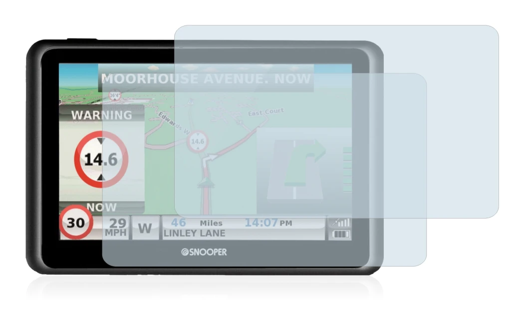 Imagen del dispositivo Snooper Truckmate S6900 con una amplia variedad de protectores de pantalla.