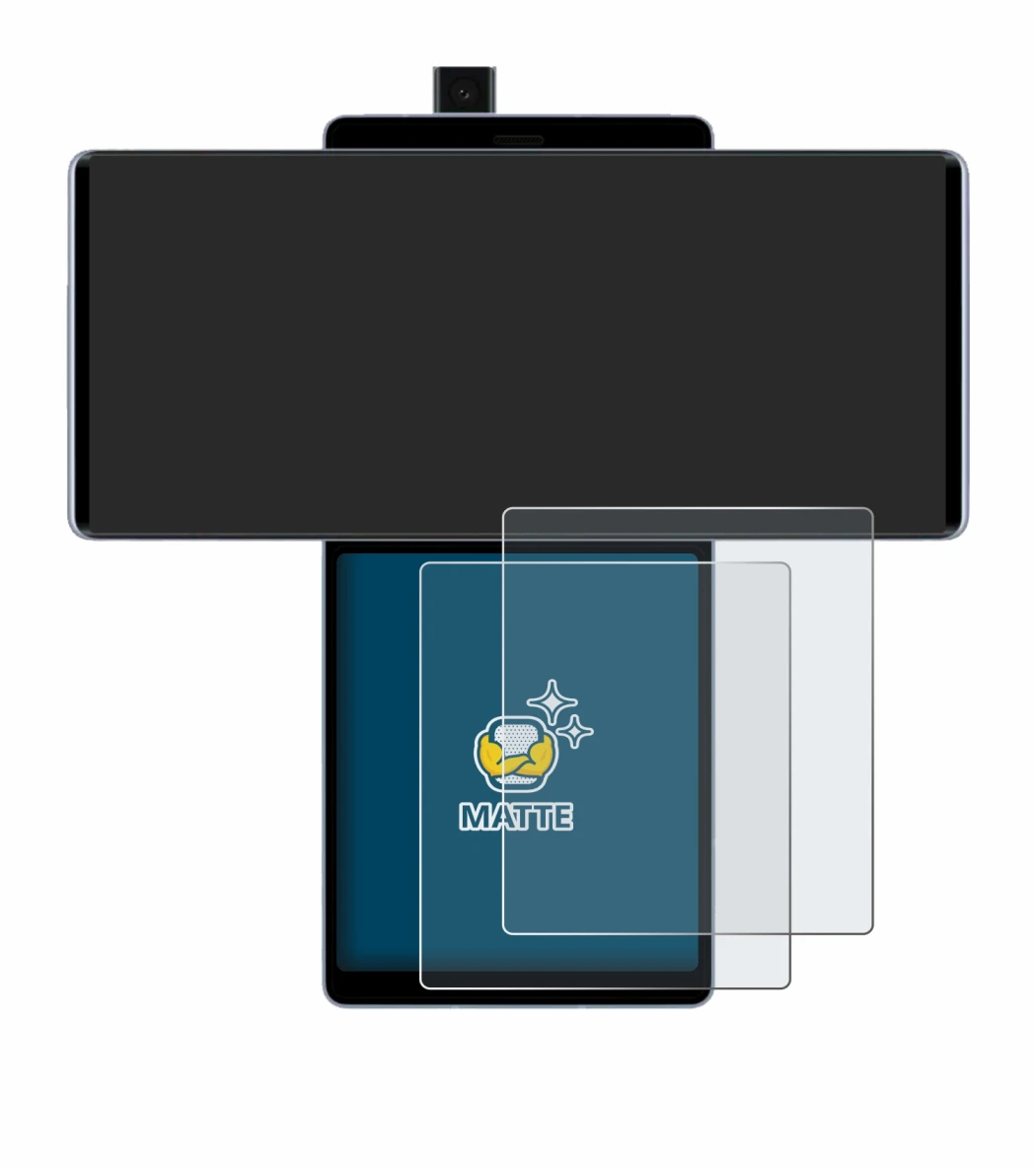 Imagen del dispositivo LG Wing (Pantalla trasera) con una amplia variedad de protectores de pantalla.
