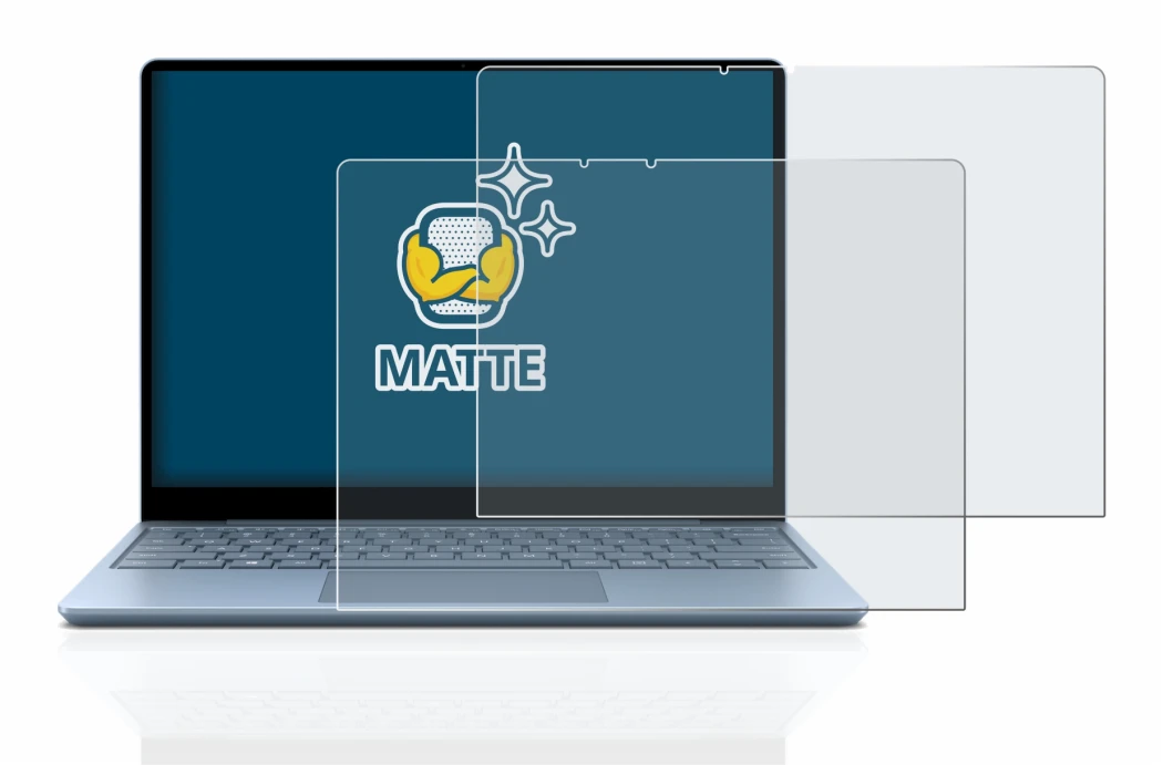 Imagen del dispositivo Microsoft Surface Laptop Go con una amplia variedad de protectores de pantalla.