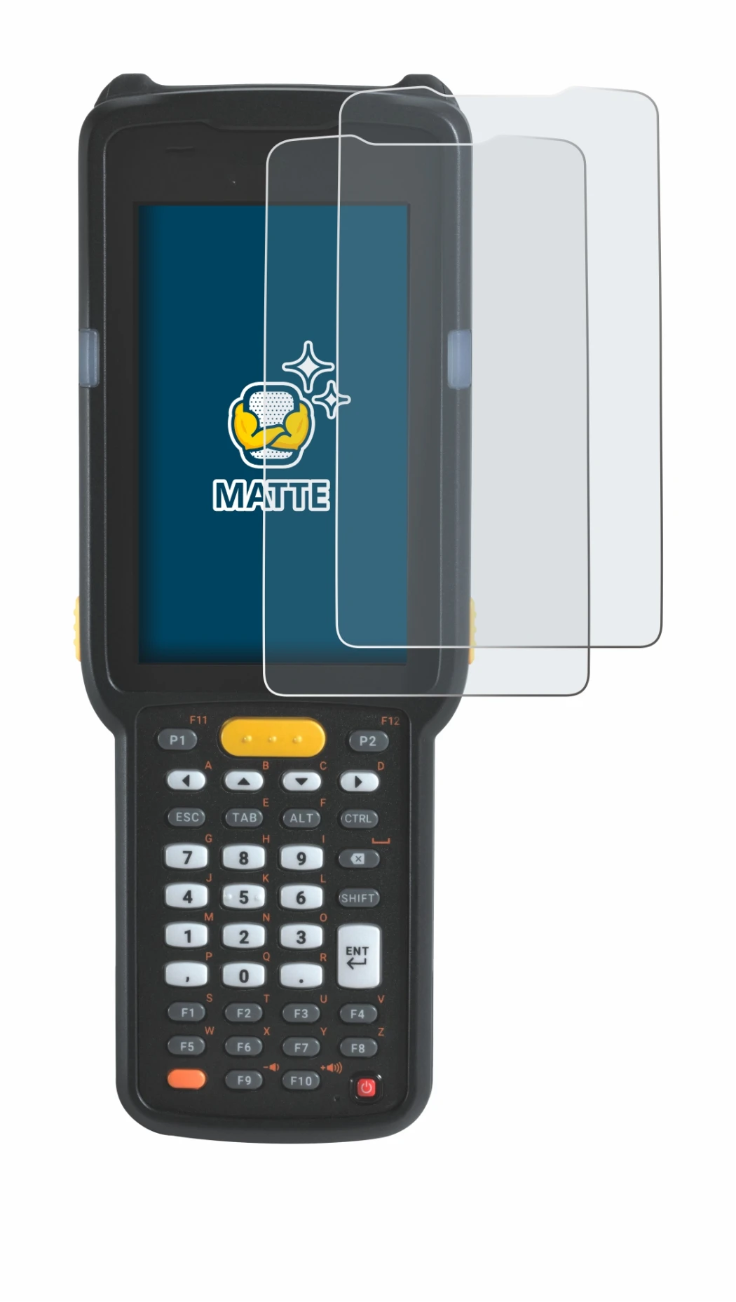 Imagen del dispositivo Zebra MC330L con una amplia variedad de protectores de pantalla.