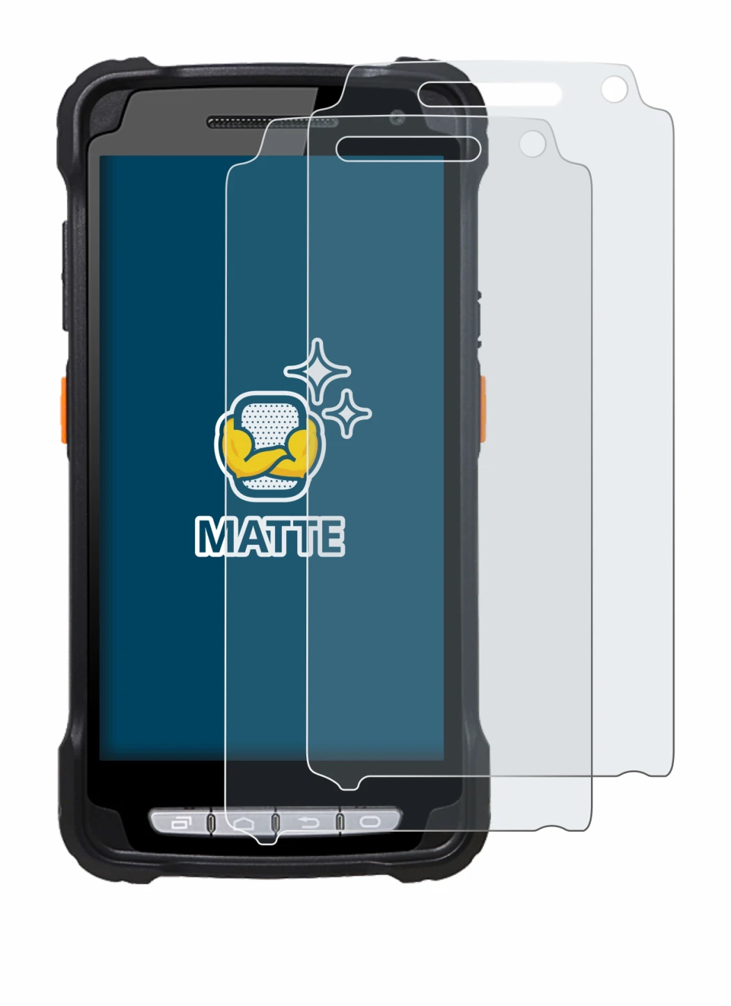 Imagen del dispositivo Point Mobile PM90 con una amplia variedad de protectores de pantalla.