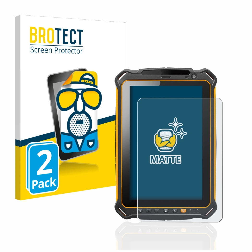 Parte frontal de un envase de producto con el logotipo de la marca BROTECT. Al lado se muestra el dispositivo i.safe MOBILE IS