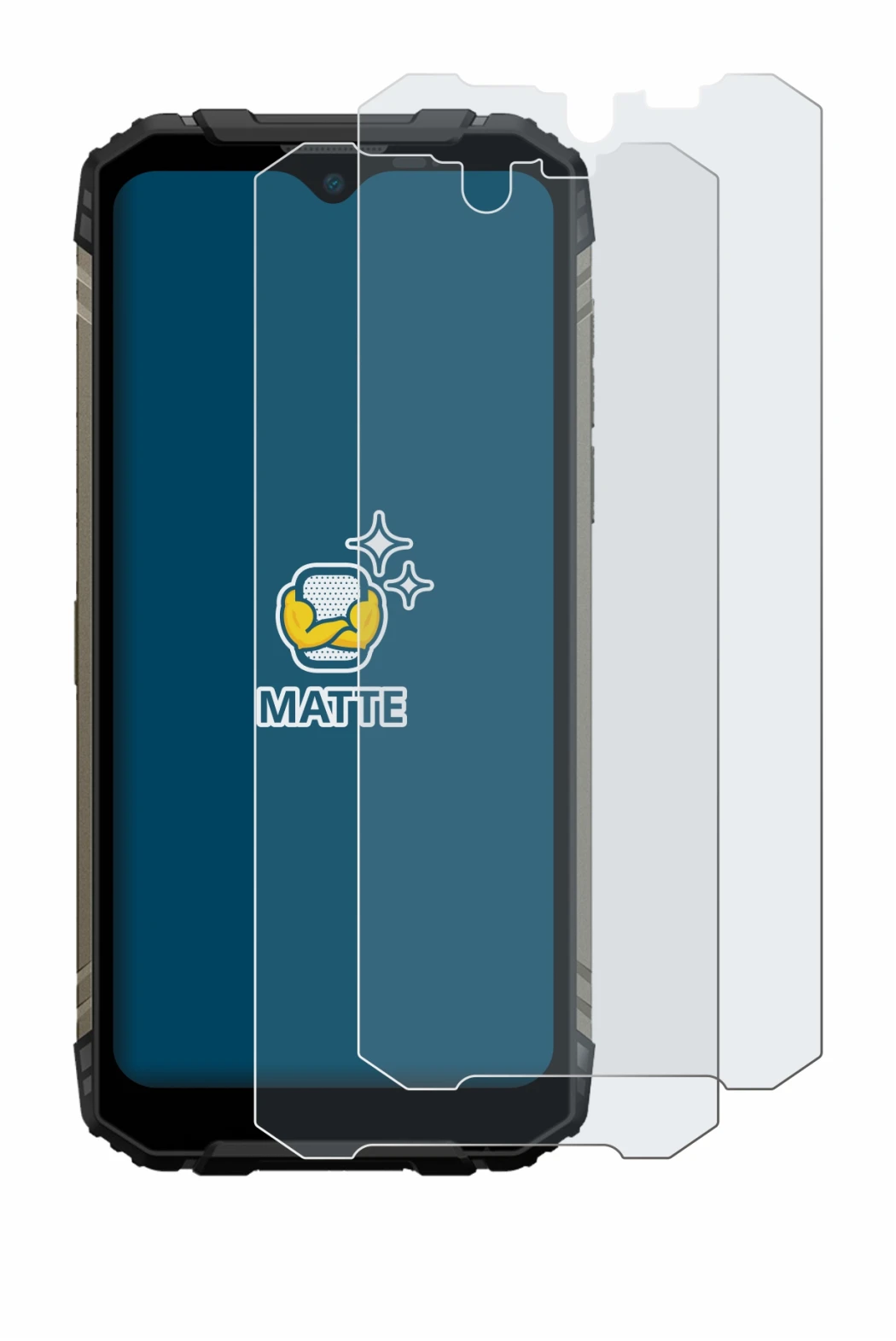 Imagen del dispositivo Doogee S96 Pro con una amplia variedad de protectores de pantalla.