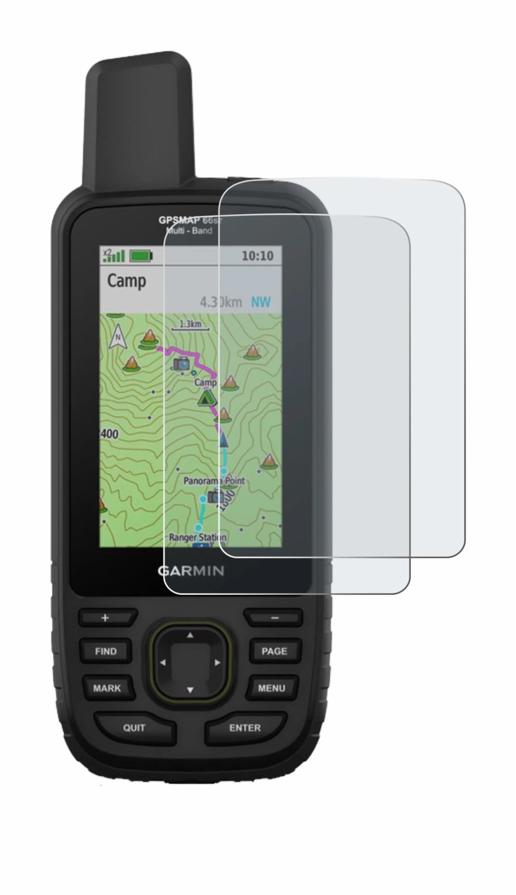 Imagen del dispositivo Garmin GPSMAP 66sr con una amplia variedad de protectores de pantalla.
