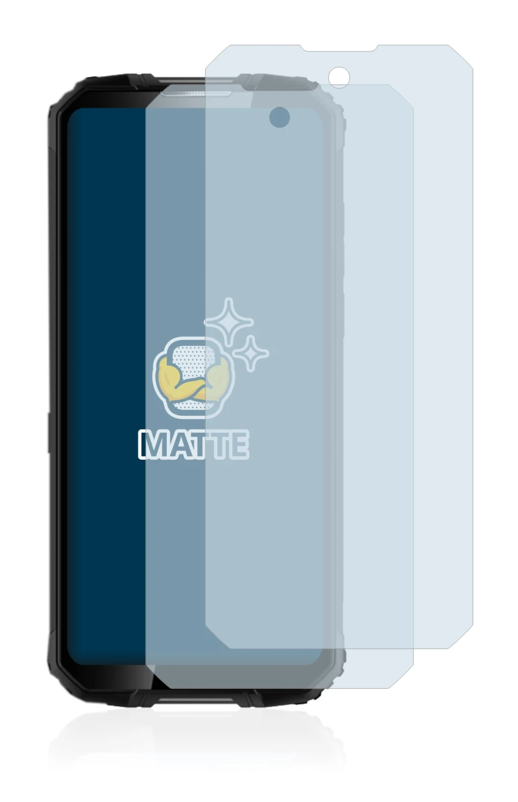 Imagen del dispositivo Oukitel WP10 5G con una amplia variedad de protectores de pantalla.