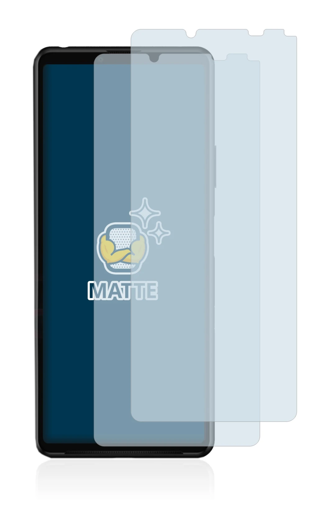 Imagen del dispositivo Sony Xperia 10 III con una amplia variedad de protectores de pantalla.