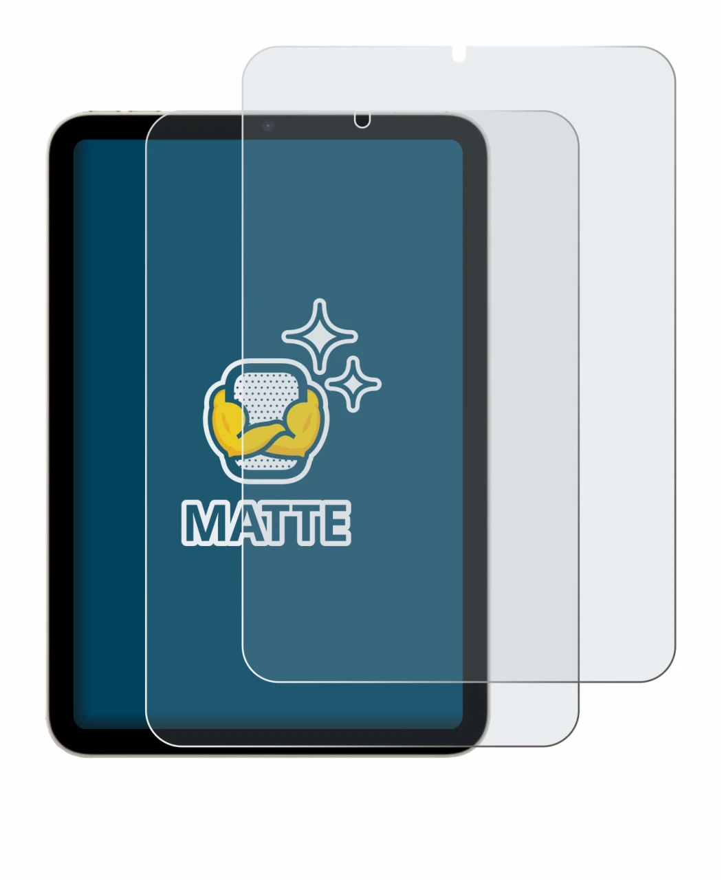 Imagen del dispositivo Apple iPad Mini 6 WiFi 2021 con una amplia variedad de protectores de pantalla.