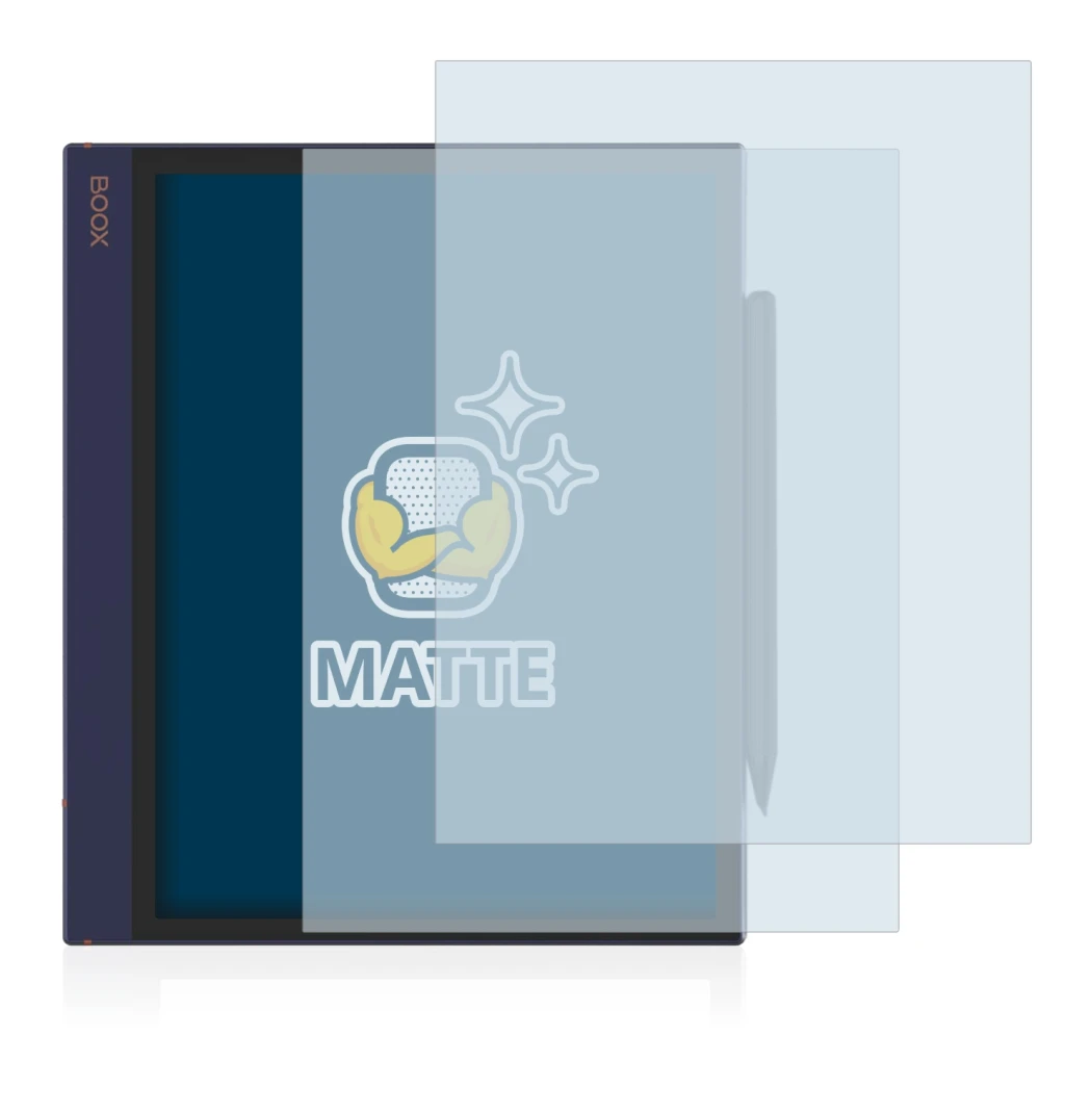 Imagen del dispositivo Boox Note Air con una amplia variedad de protectores de pantalla.