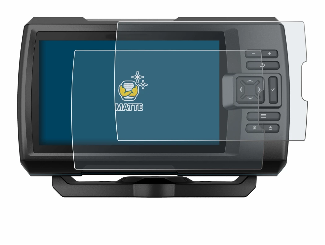 Imagen del dispositivo Garmin Striker Vivid 7cv con una amplia variedad de protectores de pantalla.