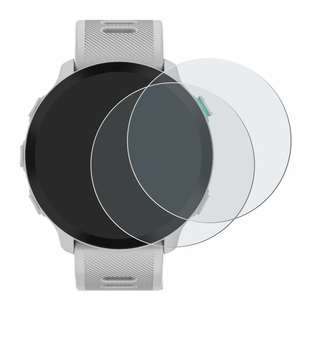 Imagen del dispositivo Garmin Forerunner 55 con una amplia variedad de protectores de pantalla.