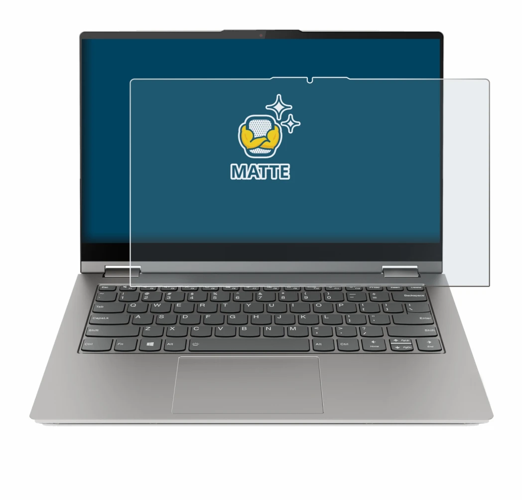 Imagen del dispositivo Lenovo ThinkBook 14s Yoga con una amplia variedad de protectores de pantalla.