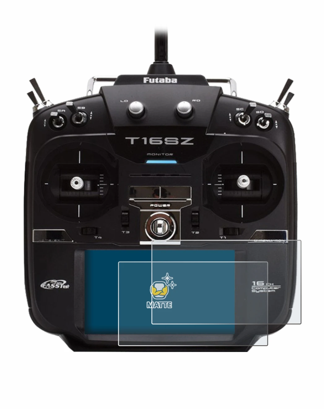 Imagen del dispositivo Robbe Futaba T16IZ con una amplia variedad de protectores de pantalla.