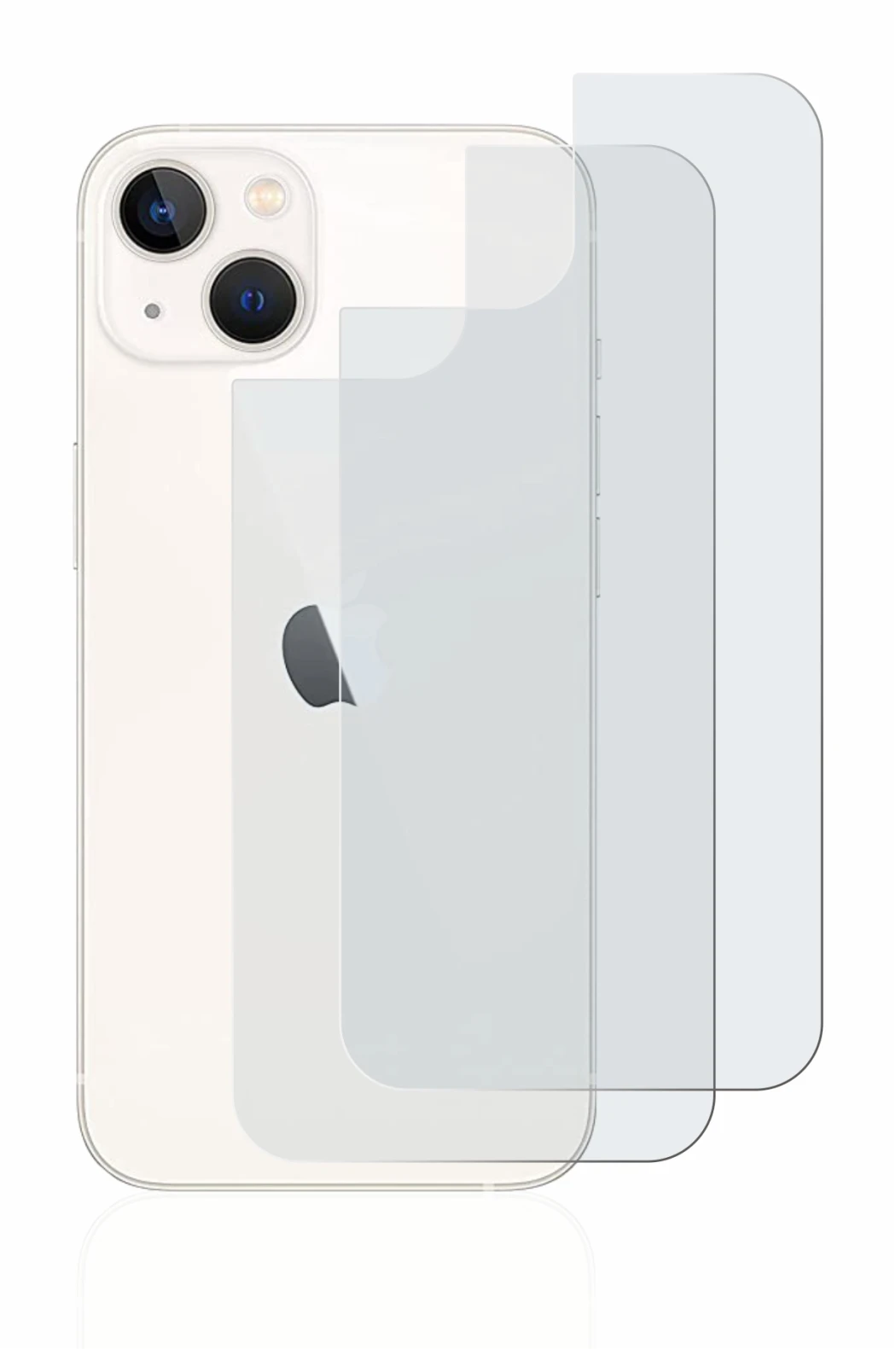 Imagen del dispositivo Apple iPhone 13 (Trasero) con una amplia variedad de protectores de pantalla.