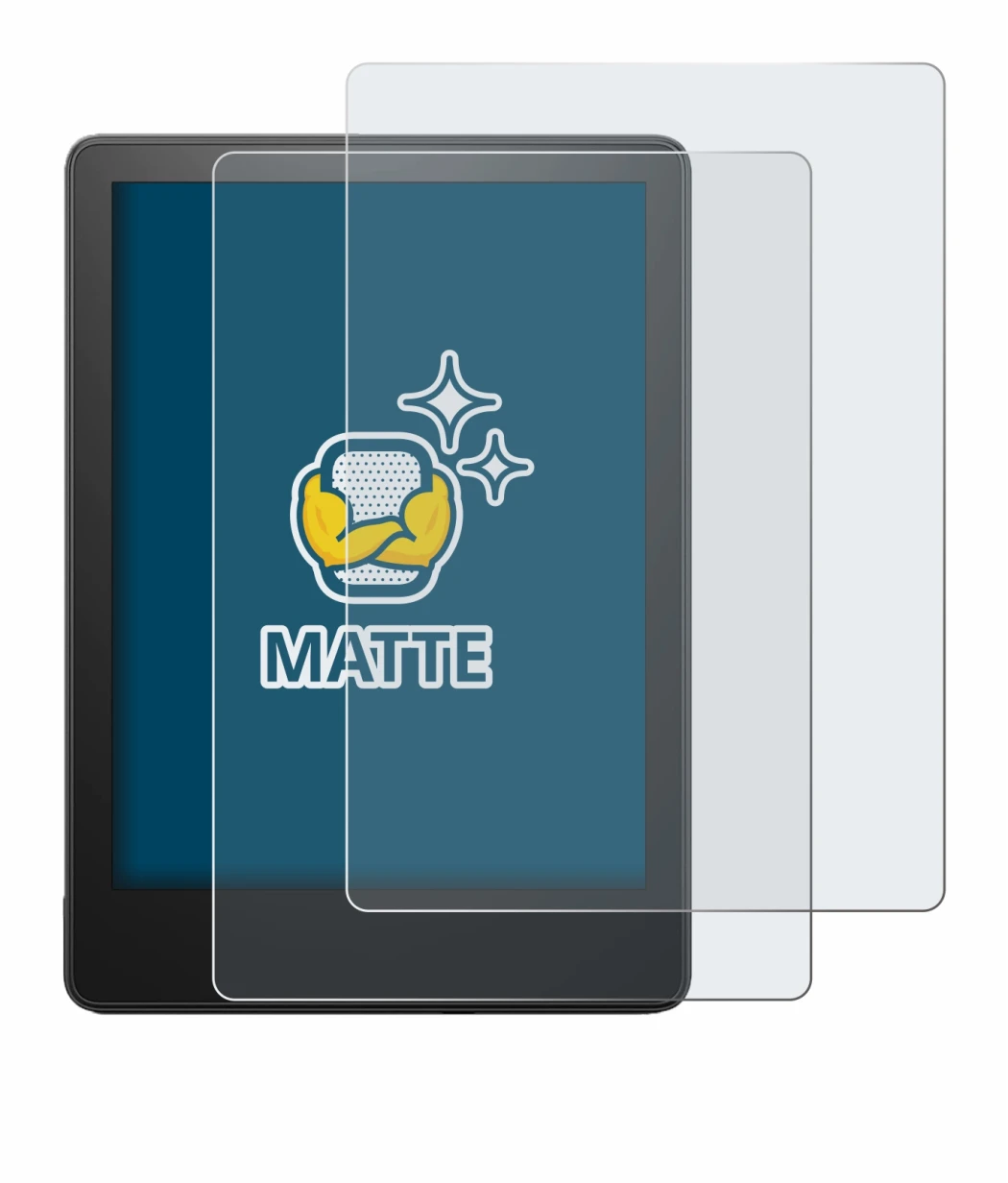 Imagen del dispositivo Amazon Kindle Paperwhite 2021 (11a Gen.) con una amplia variedad de protectores de pantalla.