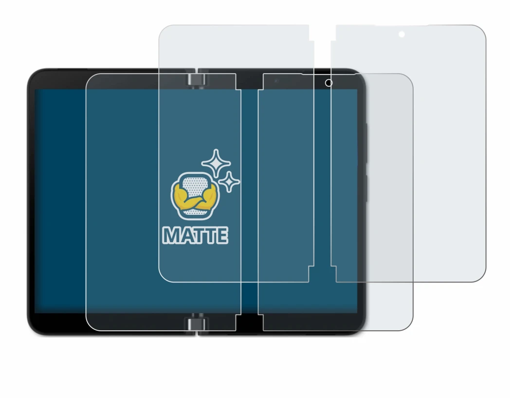 Imagen del dispositivo Microsoft Surface Duo 2 (Pantalla interior) con una amplia variedad de protectores de pantalla.
