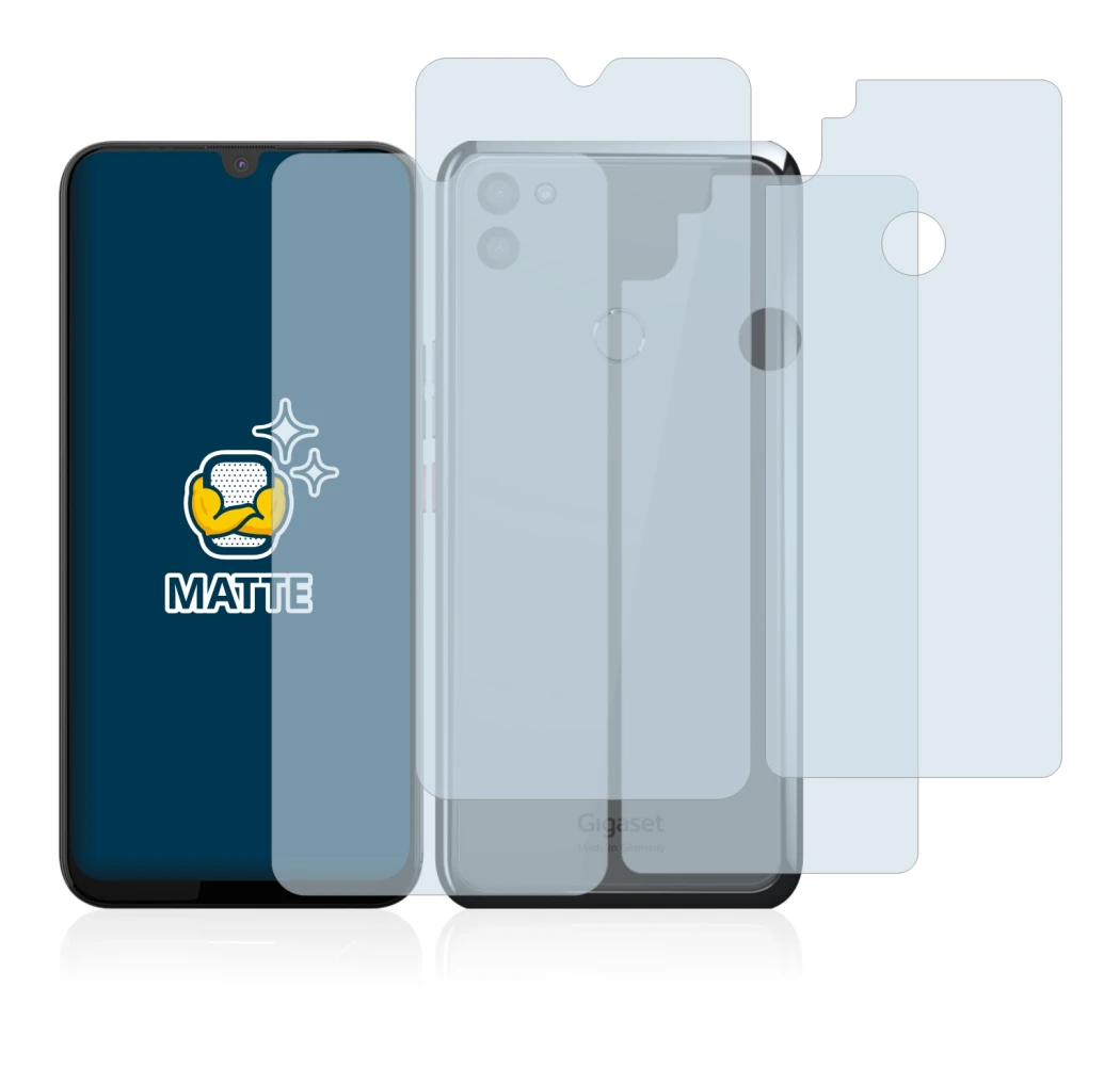 Imagen del dispositivo Gigaset GS5 (Frontal+Trasero) con una amplia variedad de protectores de pantalla.