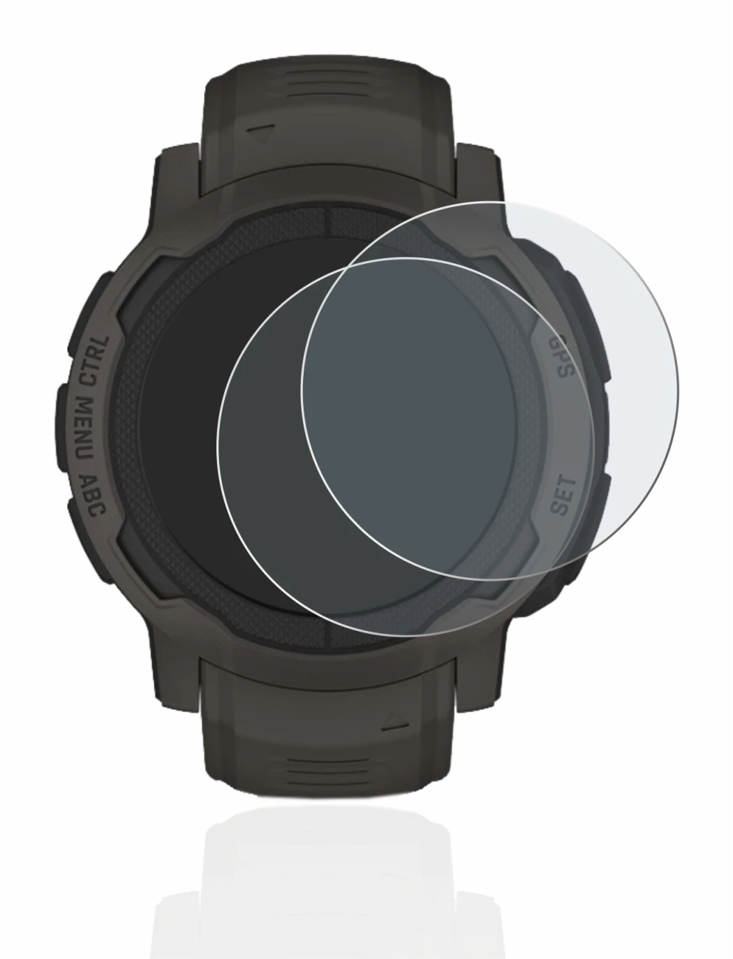 Imagen del dispositivo Garmin Instinct 2 con una amplia variedad de protectores de pantalla.