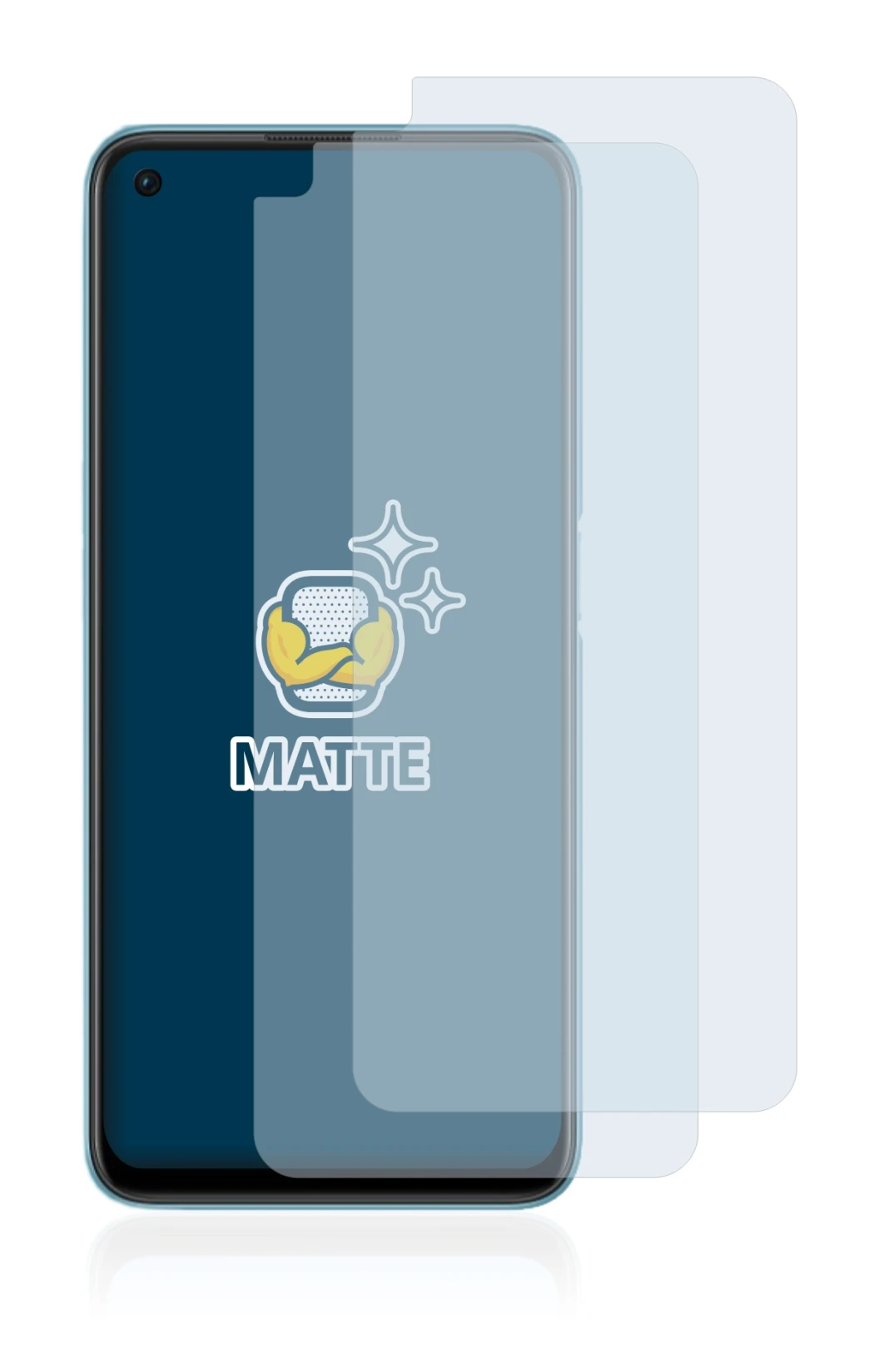 Imagen del dispositivo Oppo A76 con una amplia variedad de protectores de pantalla.
