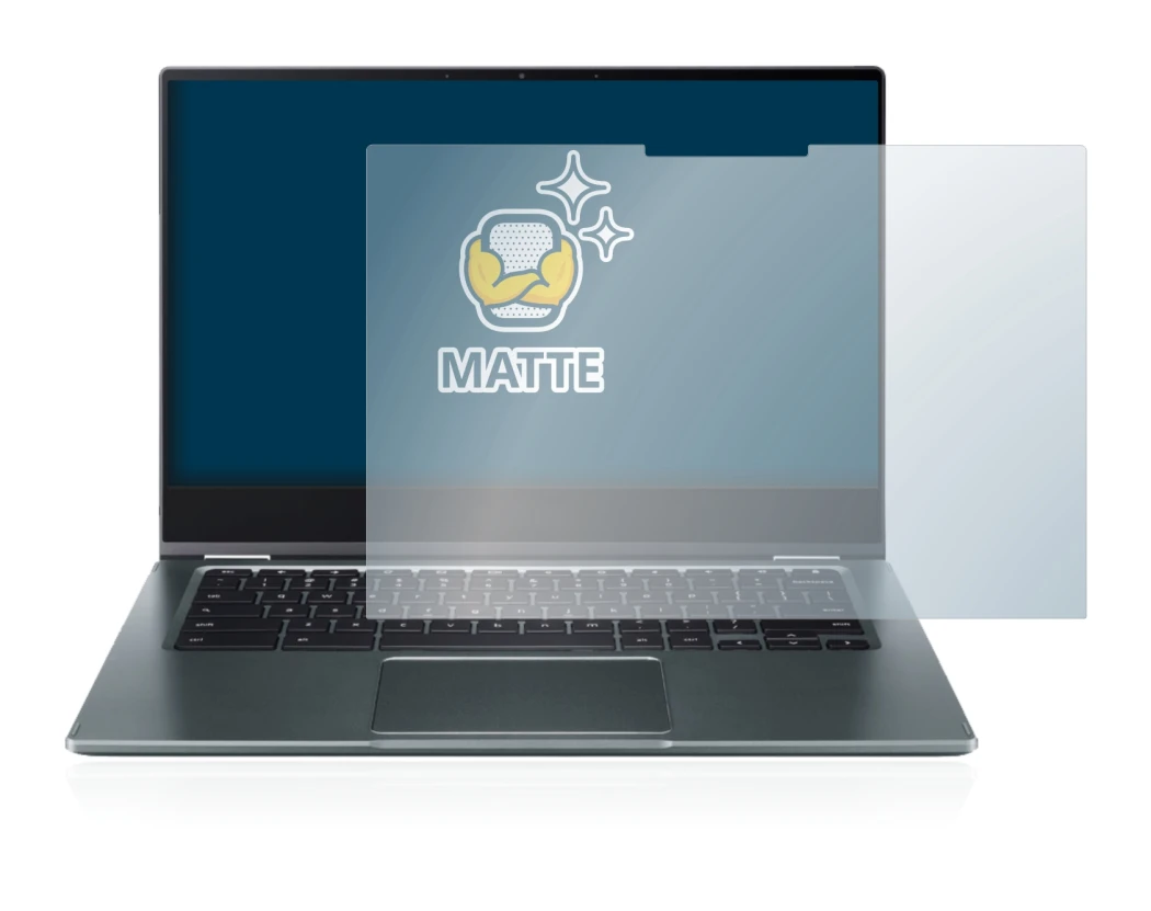 Imagen del dispositivo Acer Chromebook Spin 514 con una amplia variedad de protectores de pantalla.