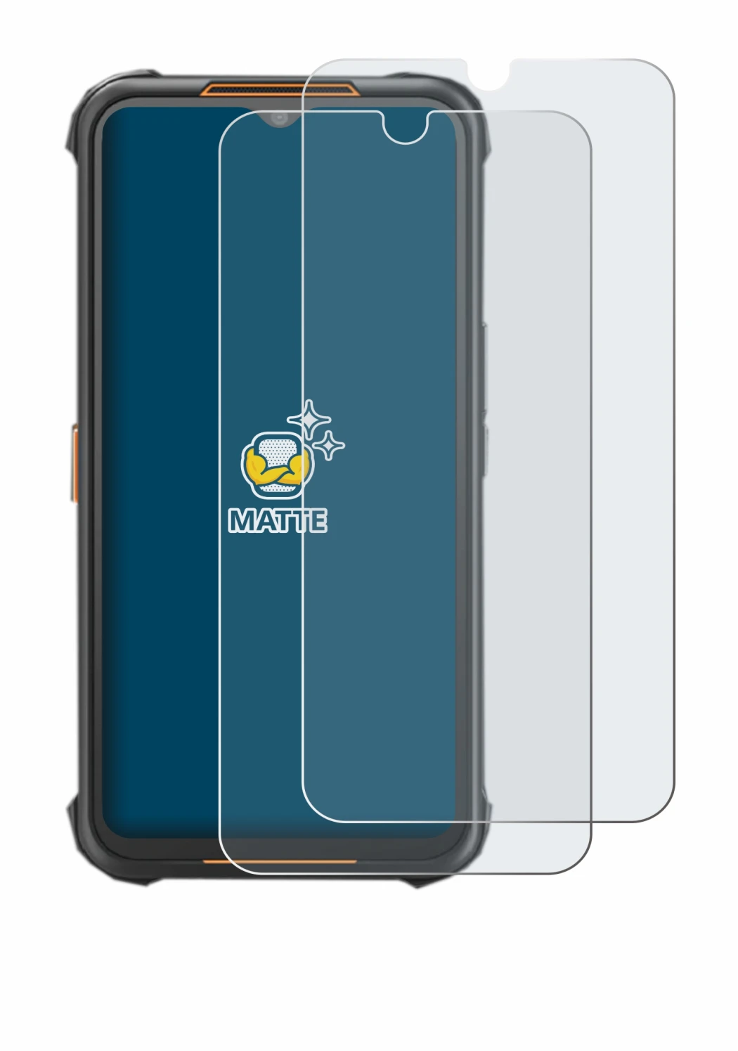 Imagen del dispositivo AGM H5 con una amplia variedad de protectores de pantalla.