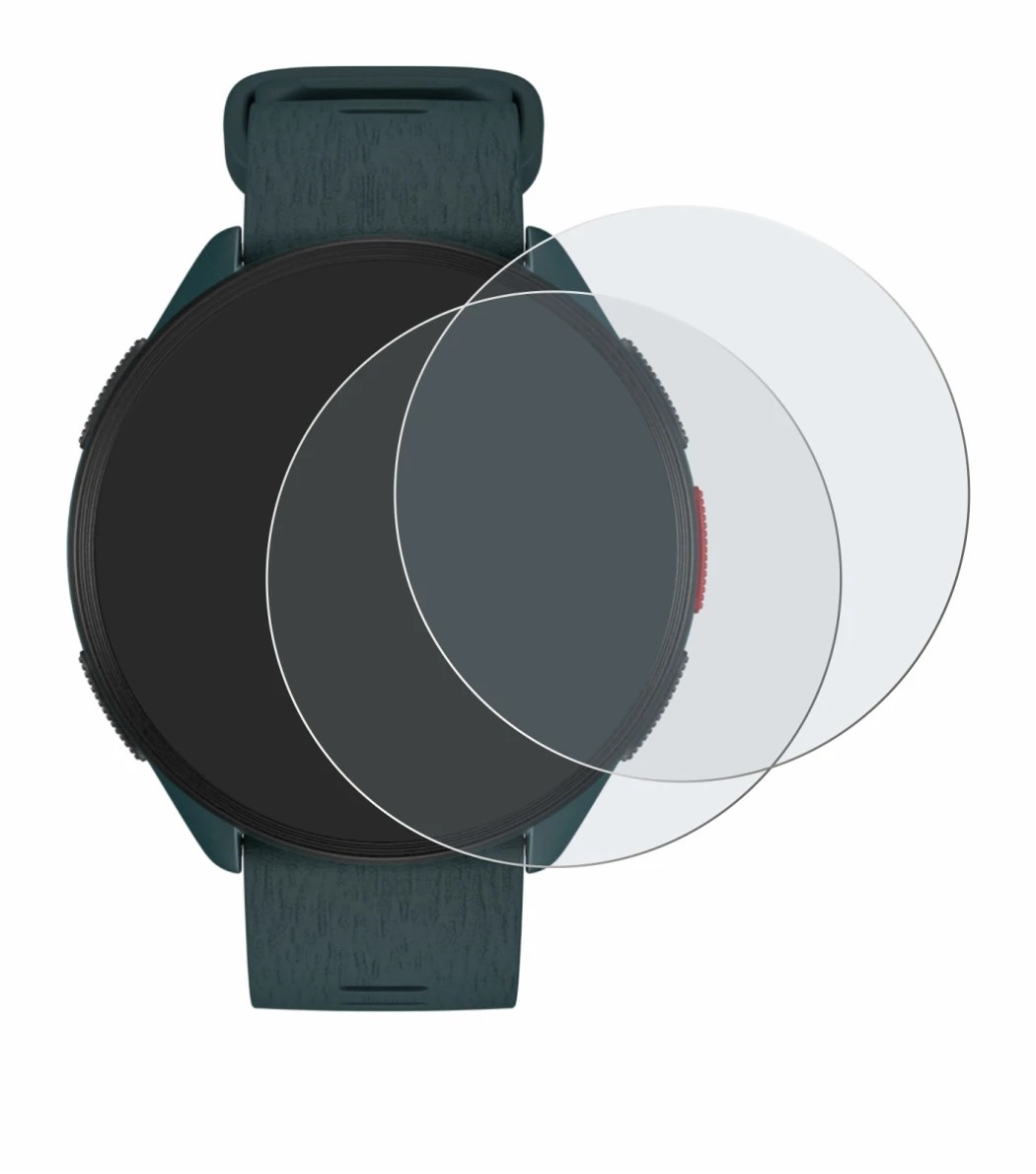 Imagen del dispositivo Polar Pacer con una amplia variedad de protectores de pantalla.