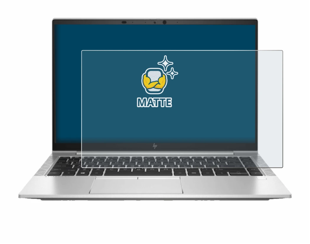 Imagen del dispositivo HP EliteBook 845 G7 con una amplia variedad de protectores de pantalla.
