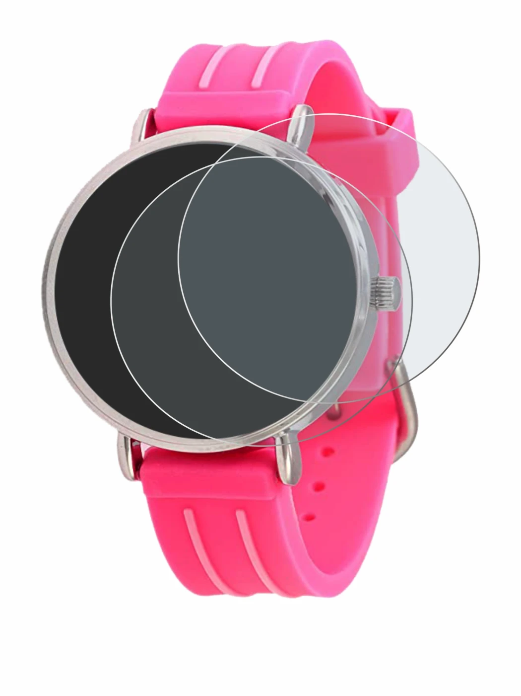 Imagen del dispositivo Kiddus Children's Learning Watch con una amplia variedad de protectores de pantalla.