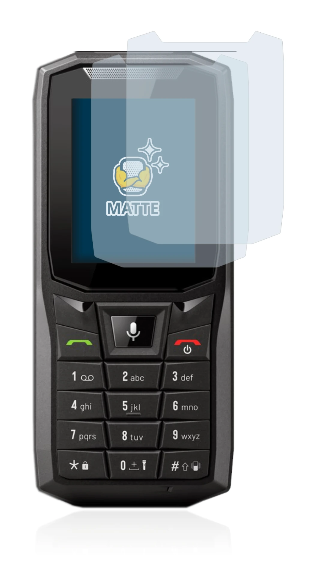 Imagen del dispositivo Crosscall Core-S4 con una amplia variedad de protectores de pantalla.