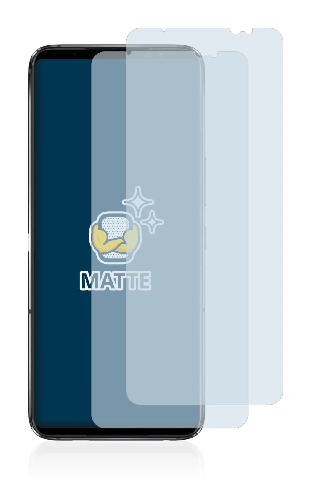 Imagen del dispositivo ASUS ROG Phone 6 Pro con una amplia variedad de protectores de pantalla.