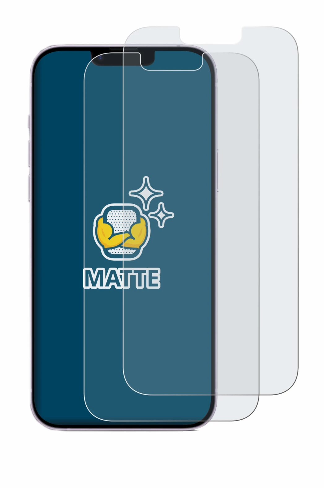 Imagen del dispositivo Apple iPhone 14 Plus con una amplia variedad de protectores de pantalla.