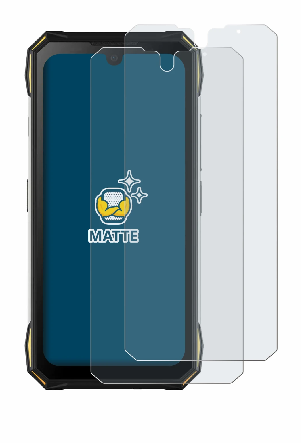 Imagen del dispositivo Doogee S89 Pro con una amplia variedad de protectores de pantalla.