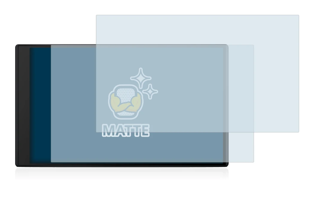 Imagen del dispositivo Garmin Camper 795 con una amplia variedad de protectores de pantalla.