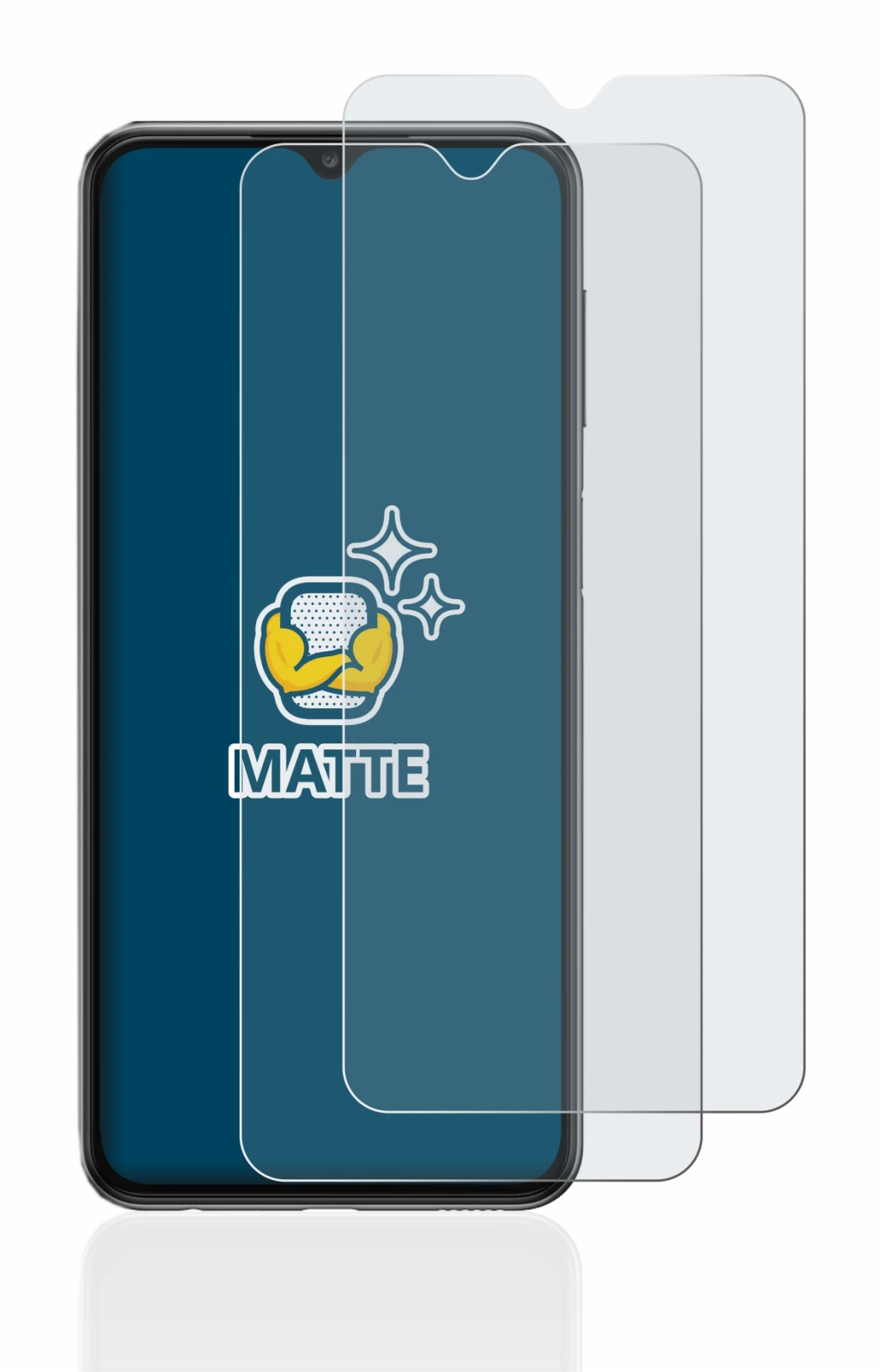 Imagen del dispositivo Samsung Galaxy A23 5G con una amplia variedad de protectores de pantalla.