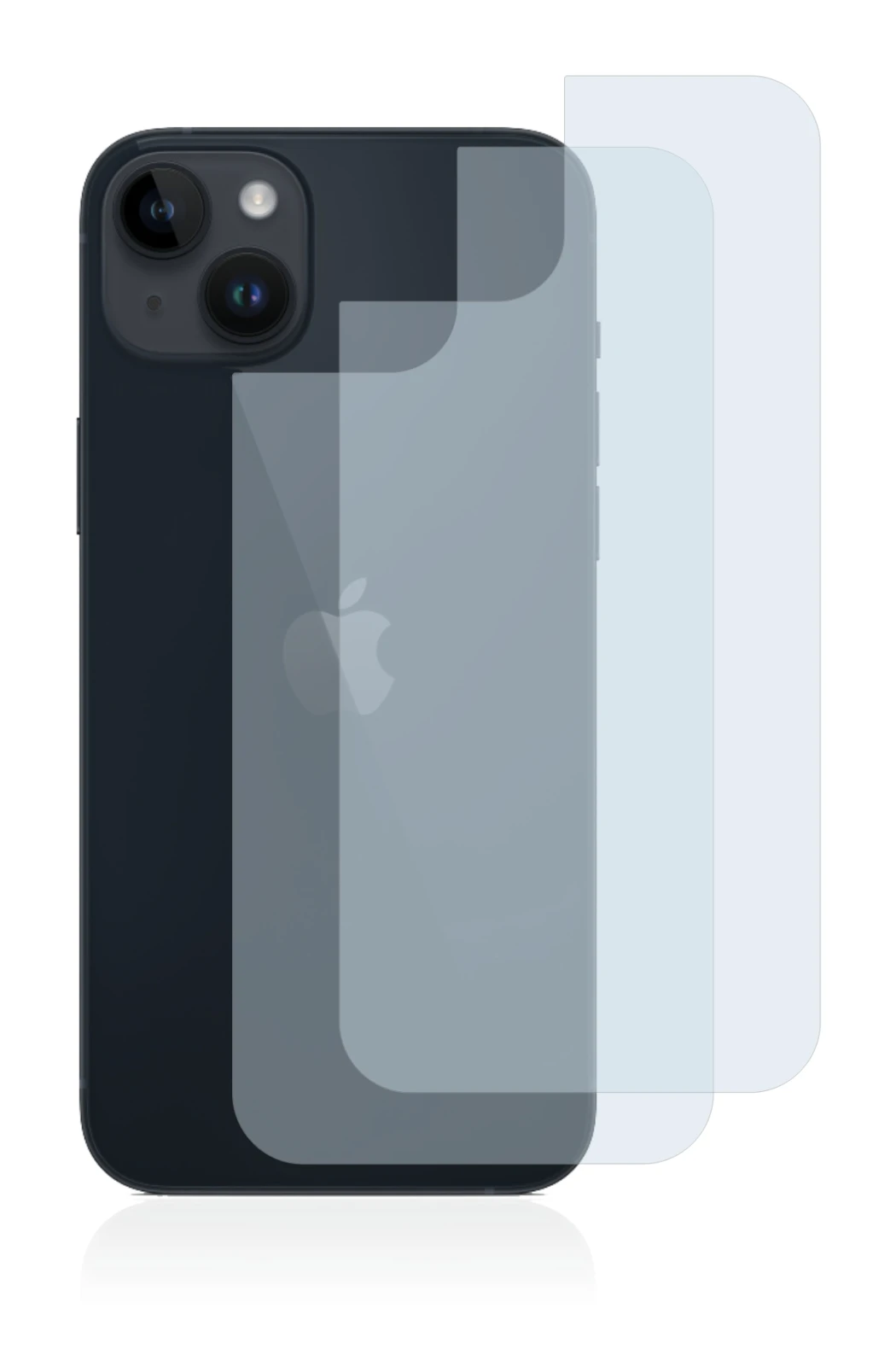 Imagen del dispositivo Apple iPhone 14 Plus (Trasero) con una amplia variedad de protectores de pantalla.