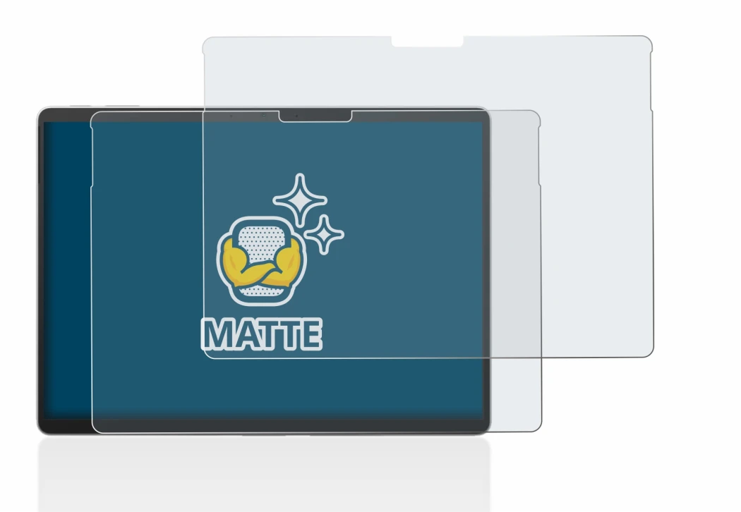 Imagen del dispositivo Microsoft Surface Pro 9 con una amplia variedad de protectores de pantalla.